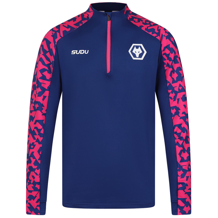2024-25 Pre Match 1/4 Zip - Blue/Pink 2024-25 Pre Match 1/4 Zip - Blue/Pink