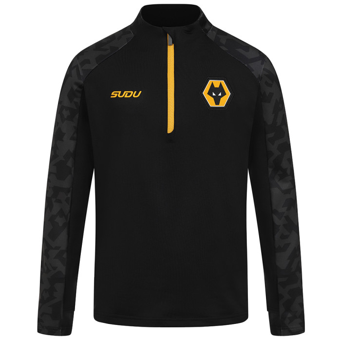 2024-25 Pre Match 1/4 Zip - Black/Gold - Junior