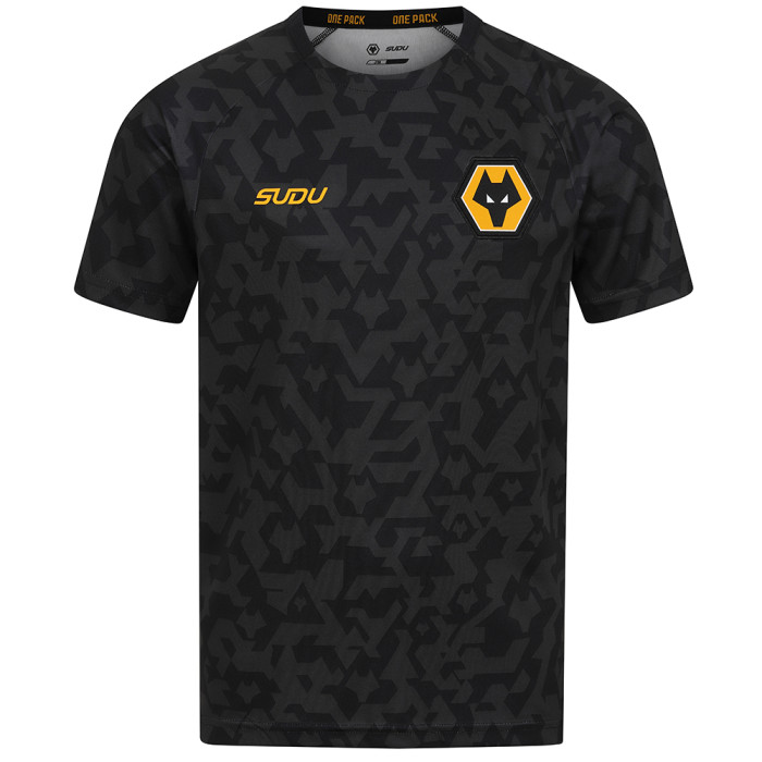 2024-25 Pre Match T-Shirt - Black/Gold - Junior