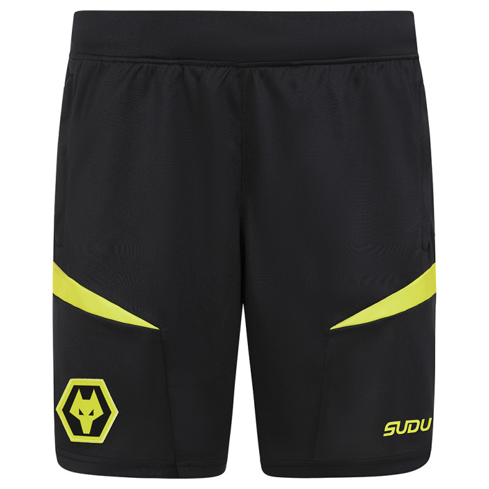 2024 25 Players Training Short Black Yellow