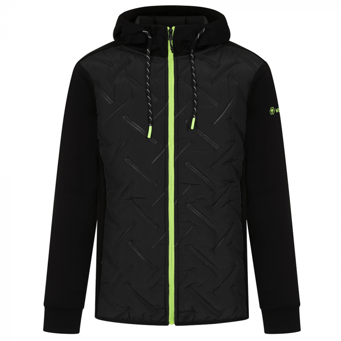 Progression Hybrid Hoodie Midlayer - Black/Green