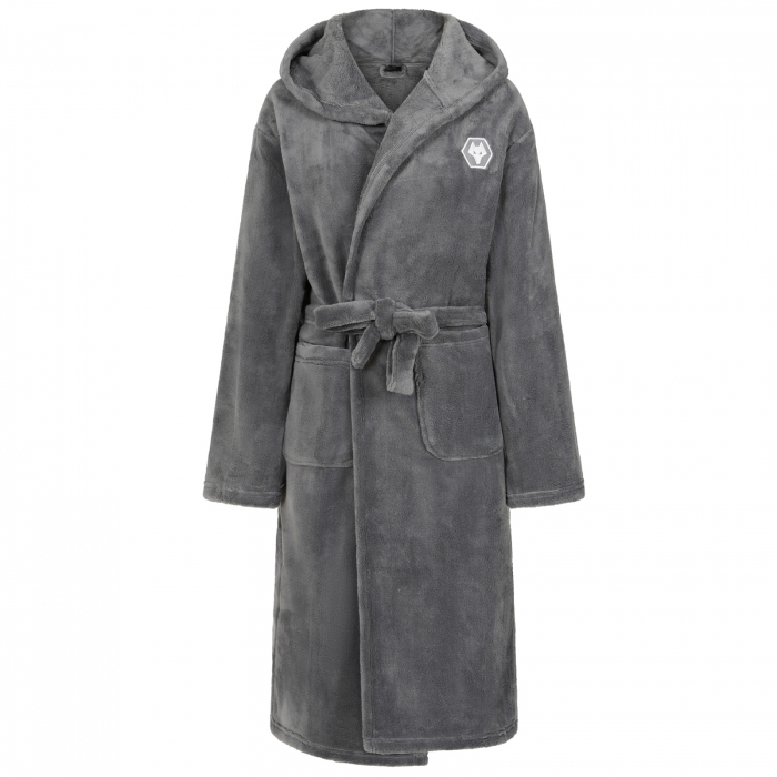 Tonal Crest Dressing Gown - Light Grey - Womens Tonal Crest Dressing Gown - Light Grey - Womens