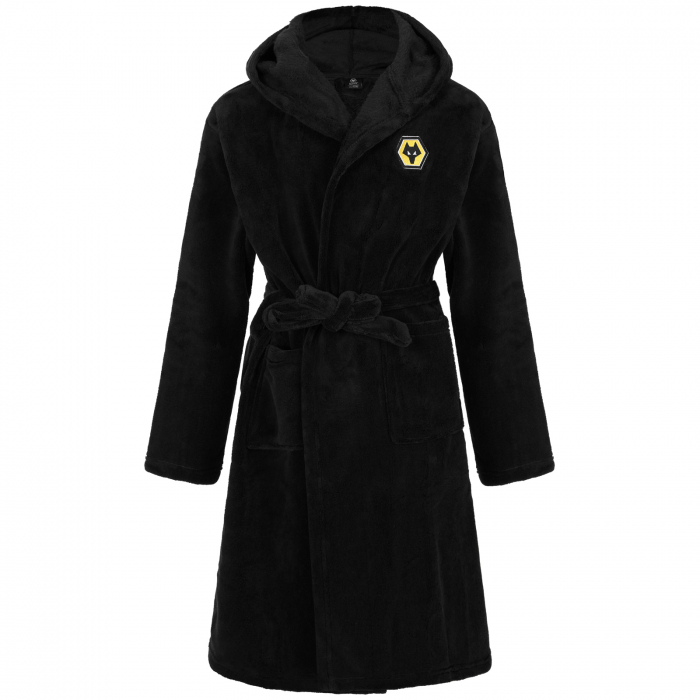 Coloured Crest Dressing Gown - Black - Kids