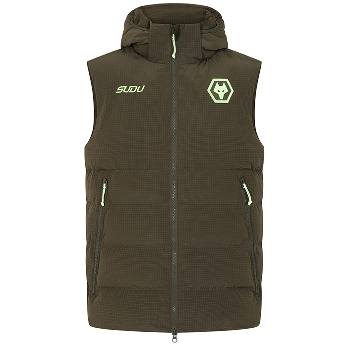 2025-26 Players Travel Gilet - Dark Khaki 2025-26 Players Travel Gilet - Dark Khaki