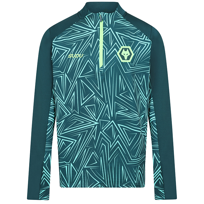2025-26 Away Pre Match 1/4 Zip - Dark Green Junior