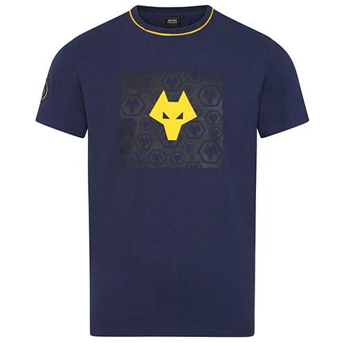 Terrace Wolf Head T-Shirt - Navy