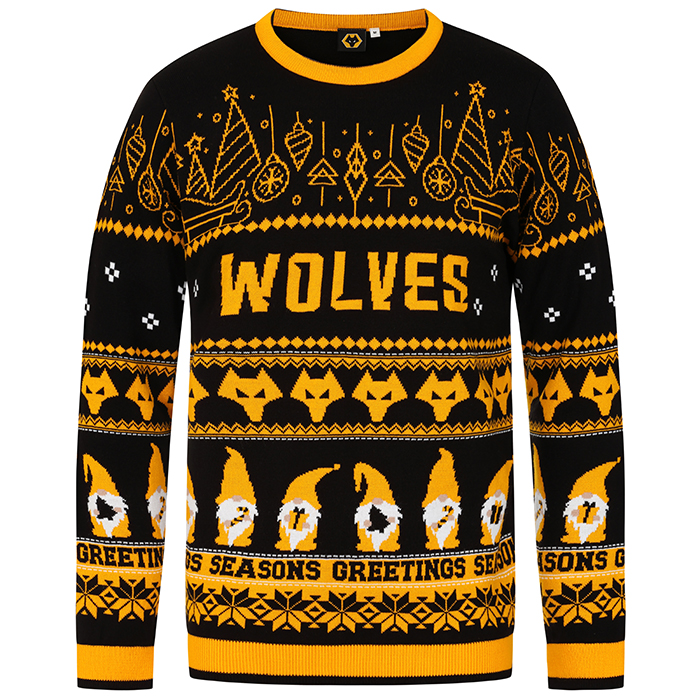 Gnome Wrap Christmas Jumper - Gold