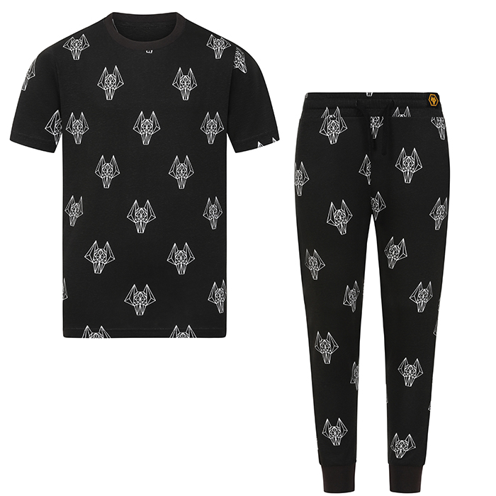 Graphic Print Pyjama Set - Kids - Black