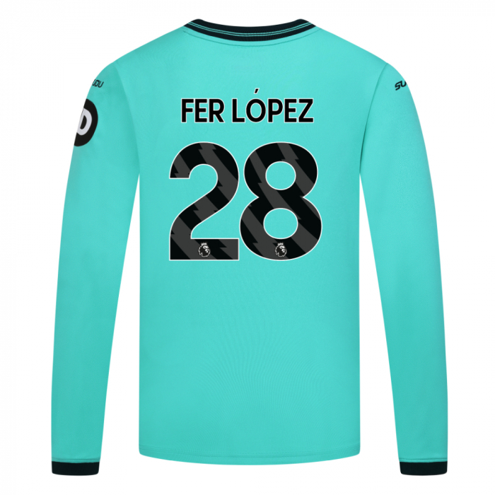 2025-26 Wolves Away Shirt - Junior - LS