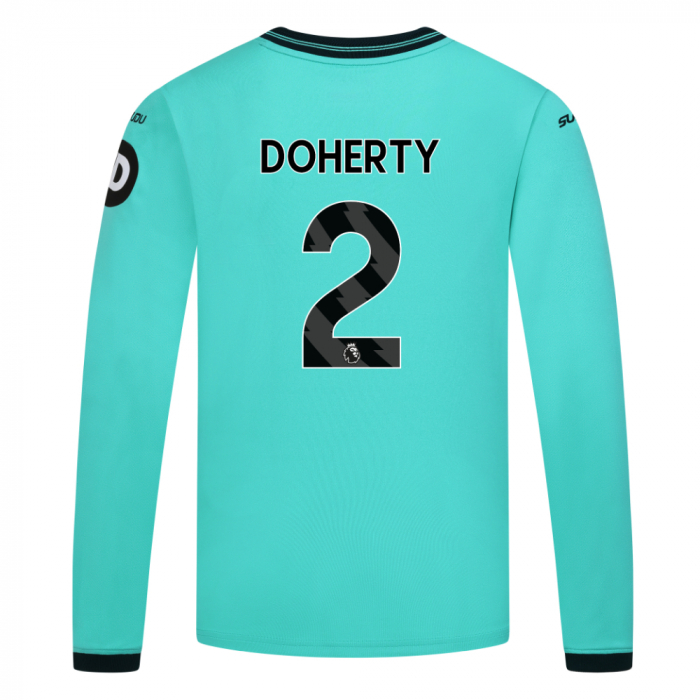 2025-26 Wolves Away Shirt - Junior - LS