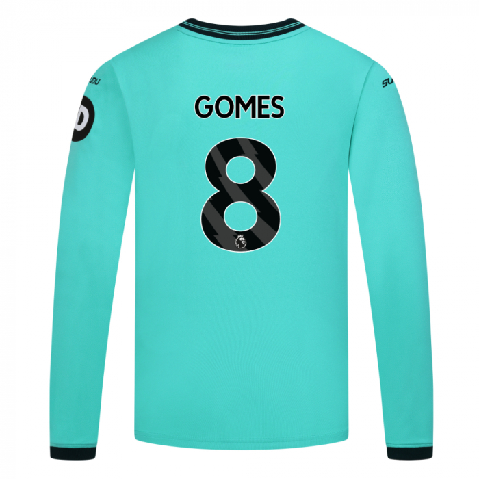 2025-26 Wolves Away Shirt - Junior - LS